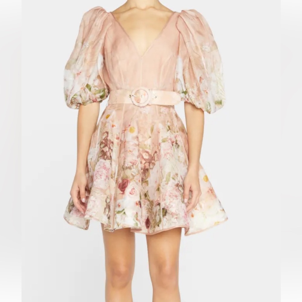 ZIMMERMANN Dancer Puff-Sleeve Mini Dress
